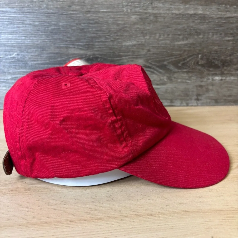 VINTAGE Marlboro Hat Cap Strap Back Red Country Store Cowboy Cigarette 90s NWT